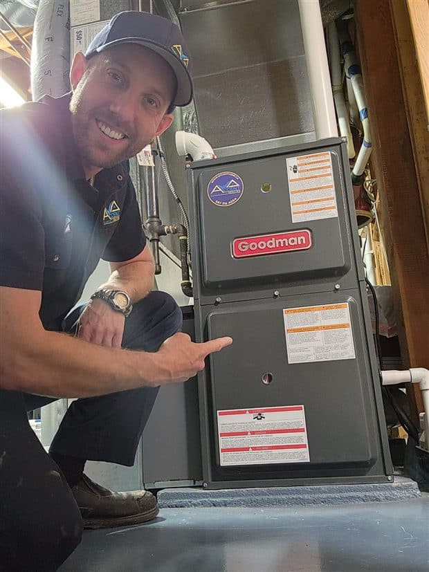 A furnace installed in a Calgary home by Accent Plumbing and Heating, job 2