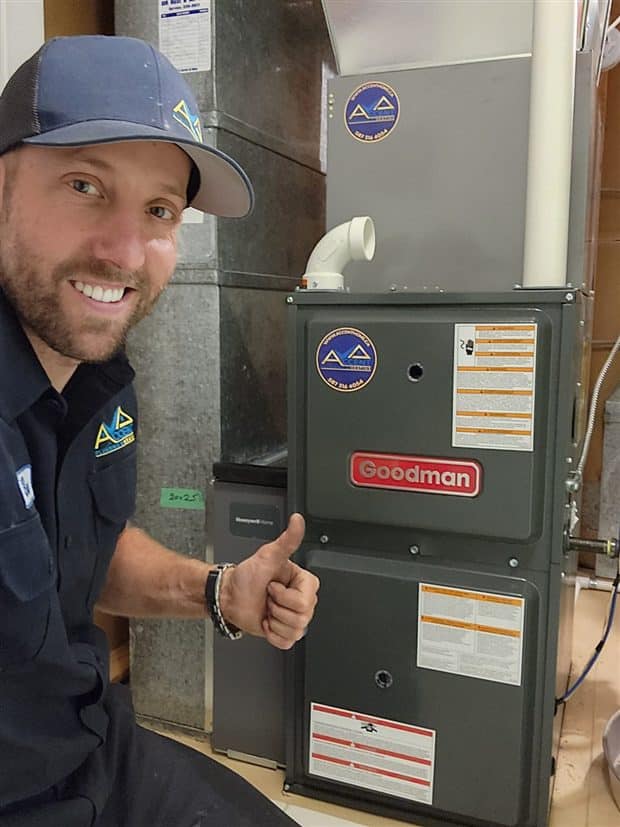 A furnace installed in a Calgary home by Accent Plumbing and Heating, job 3