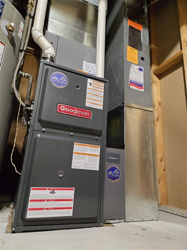 A furnace installed in a Calgary home by Accent Plumbing and Heating, job 6