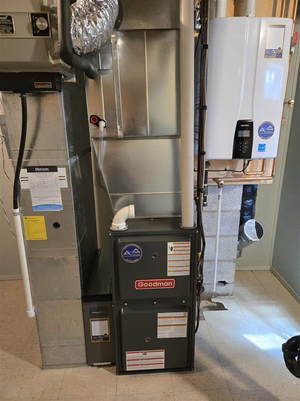 A furnace installed in a Calgary home by Accent Plumbing and Heating, job 7