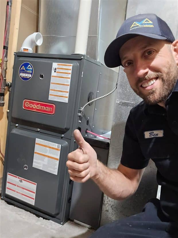 A furnace installed in a Calgary home by Accent Plumbing and Heating, job 8